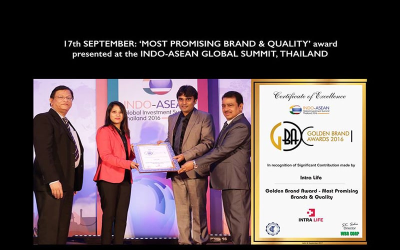 Most Promising Brand & Quality Award | Intra Life